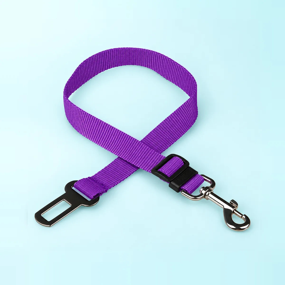 חגורת בטיחות לכלב ולחתול, מתכווננת - סגול